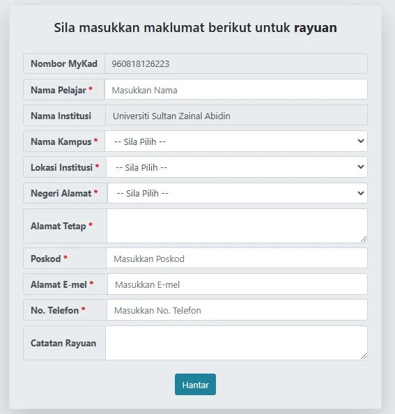 rayuan flysiswa