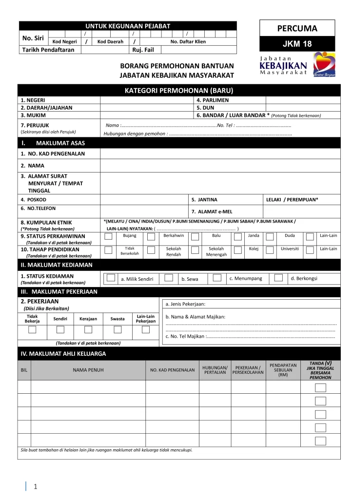 borang permohonan bantuan oku jkm 1