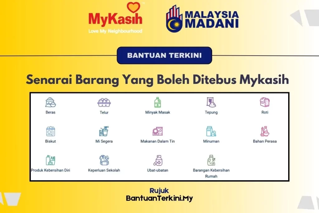 Senarai barang lulus mykasih