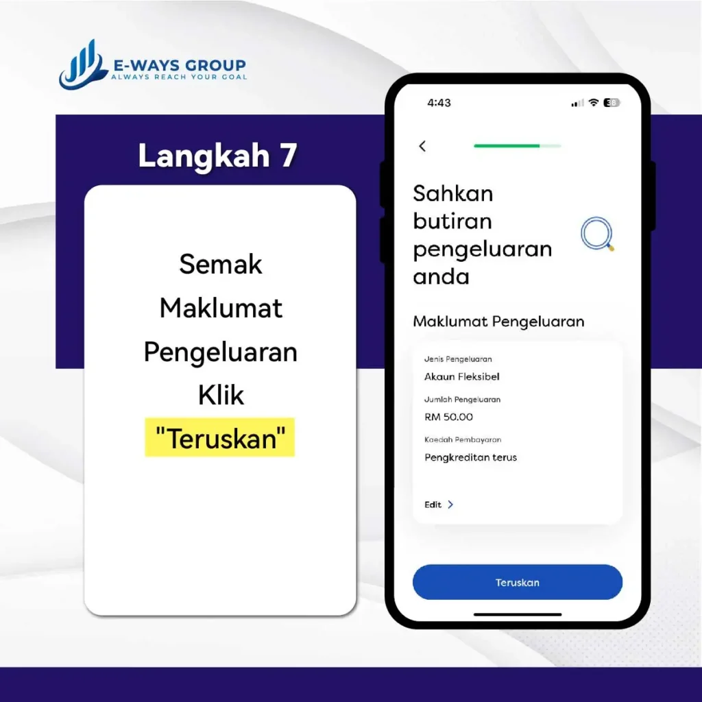 LANGKAH 7 PENGELUARAN KHAS KWSP AKAUN 3