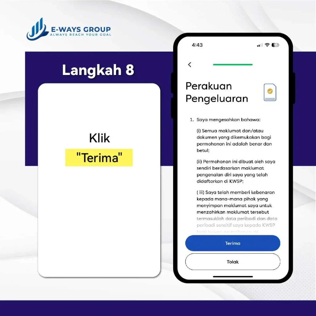 LANGKAH 8 PENGELUARAN KWSP AKAUN 3