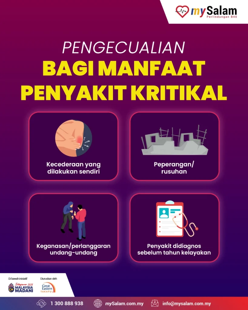 pengecualian manfaat penyakit kritikal mysalam 2025