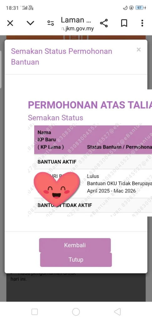 SEMAKAN BANTUAN JKM 2026