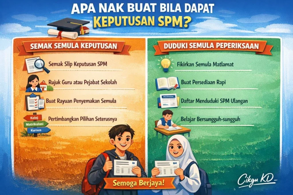apa perlu buat selepas keputusan spm