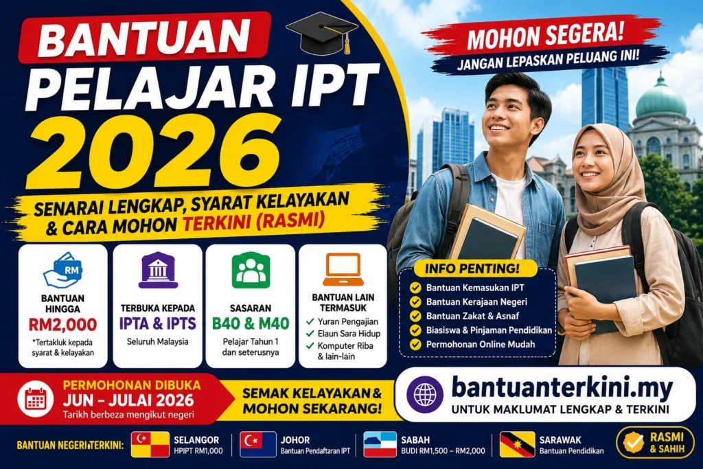 bantuan pelajar ipt 2026