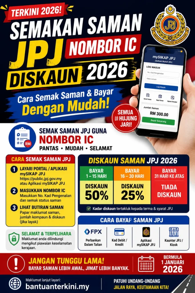 Semakan Saman JPJ Nombor IC 2026